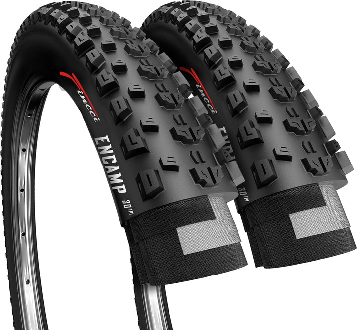 Fincci Reifen 26x1.95 Zoll 50-559 Faltbar Mantel für Rennrad Mountainbike MTB Schlamm Schmutz Offroa