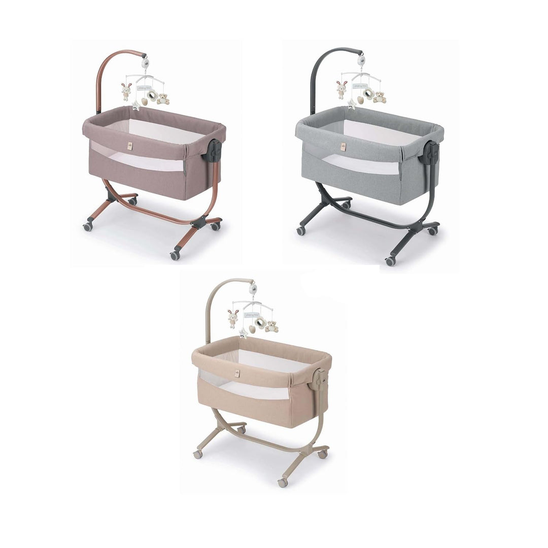 Baby Beistellbett Cullami | Mehr Farben verfügbar | inkl. Wippfunktion | 8-fach höhenverstellbar, Fa