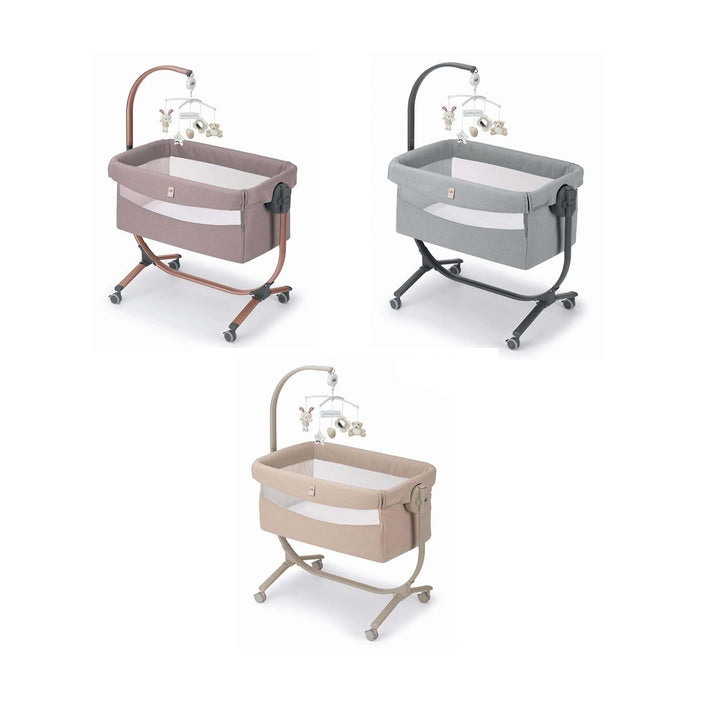 Baby Beistellbett Cullami | Mehr Farben verfügbar | inkl. Wippfunktion | 8-fach höhenverstellbar, Fa