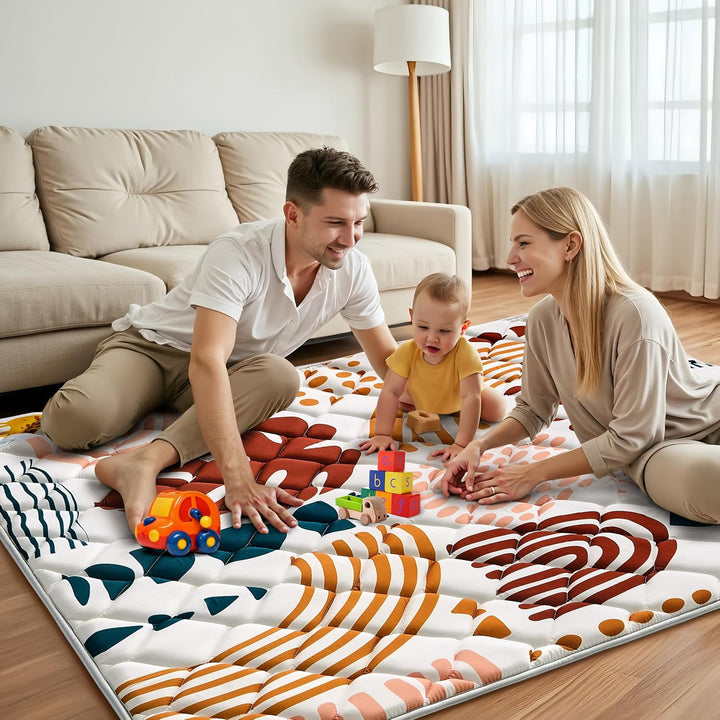 YBIKE Baby Spielmatte, Faltbare Grosse rutschfeste Dicke Baby Krabbelmatte 180x150cm, Tragbare Weich