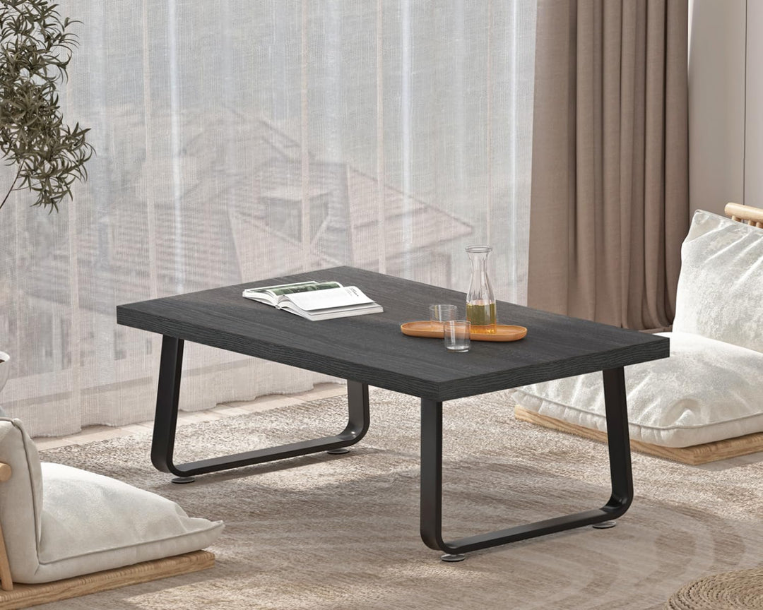 HSH Couchtisch Wohnzimmertisch aus Holz Metallgestell Kaffeetisch Sofatisch Teetisch Beistelltisch f