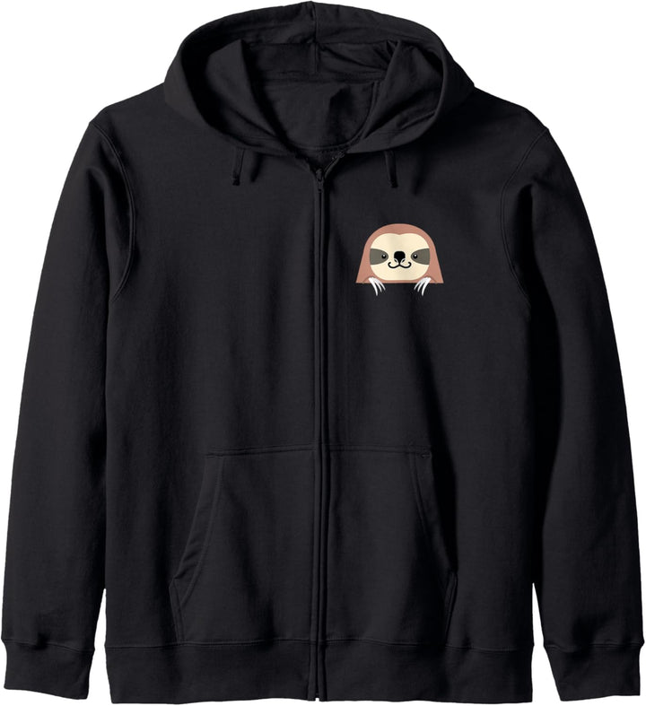 Funny Lazy Sloth In A Pocket Cute Animal Lover Graphic Gift Kapuzenjacke
