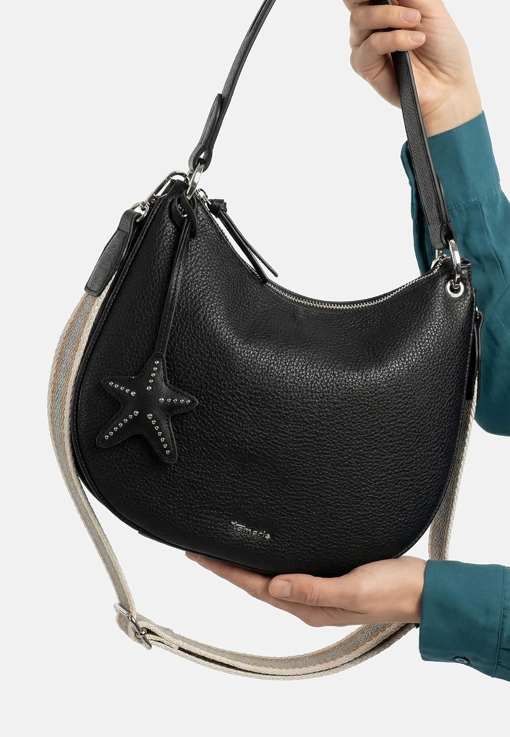 Tamaris Beutel TAS Kea 34463 Damen Handtaschen Zweifarbig Schwarz Einheitsgrösse, Schwarz Einheitsgr