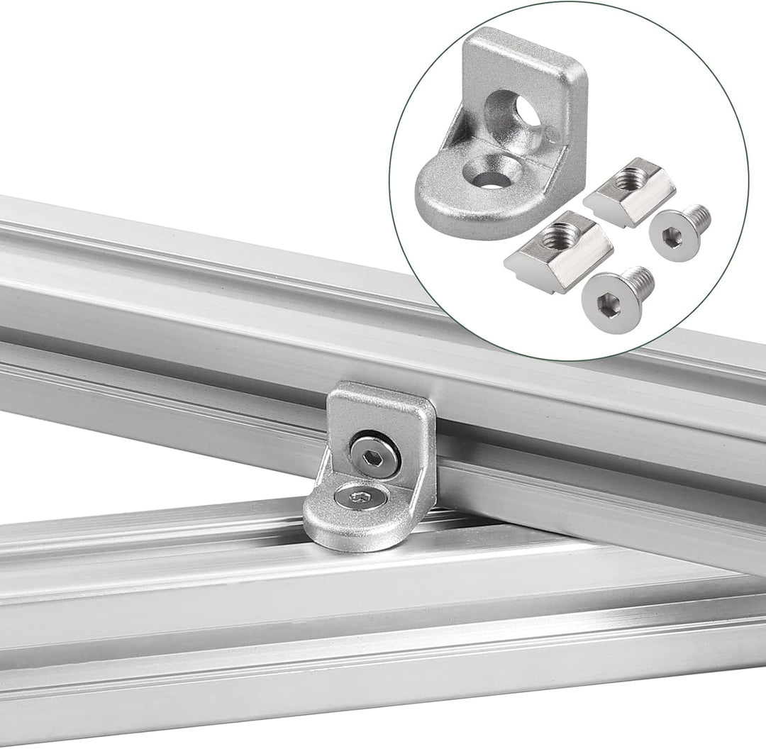 10x EYPINS Lenkwinkel Befestigungsmaterial Winkel, Aluprofil 20x20 Nut 6 Winkelverbinder Eckwinkel E