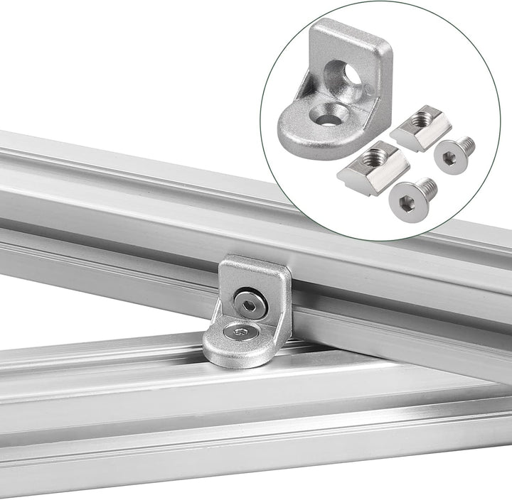 10x EYPINS Lenkwinkel Befestigungsmaterial Winkel, Aluprofil 20x20 Nut 6 Winkelverbinder Eckwinkel E