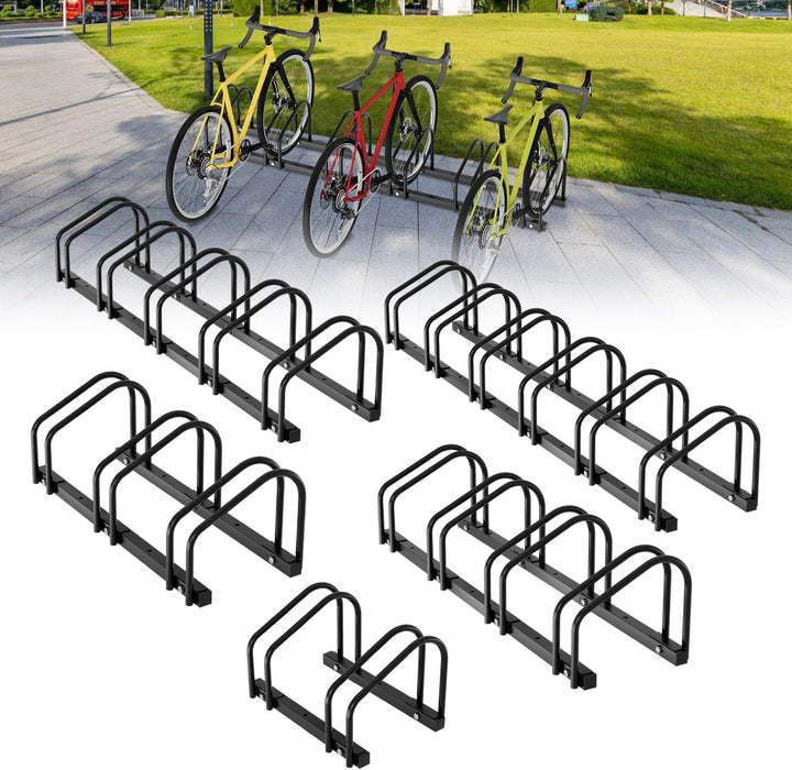 Joparri Fahrradständer für 5 Fahrräder, Mehrfachständer 35-55 mm Reifenbreite Aufstellständer Radstä