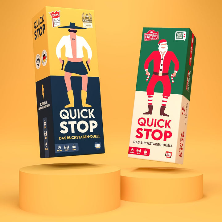 ATM Gaming Quickstop - Das Buchstaben-Duell - Kartenspiel für Jugendliche und Erwachsene - Schnell u