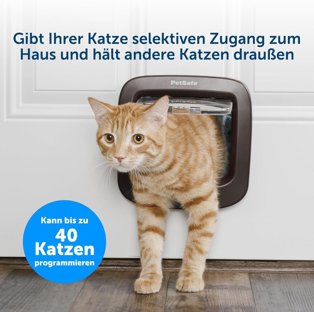 PetSafe Mikrochip-aktivierte Katzenklappe, exklusiver Einstieg, einfache Installation, manuelle 4-We