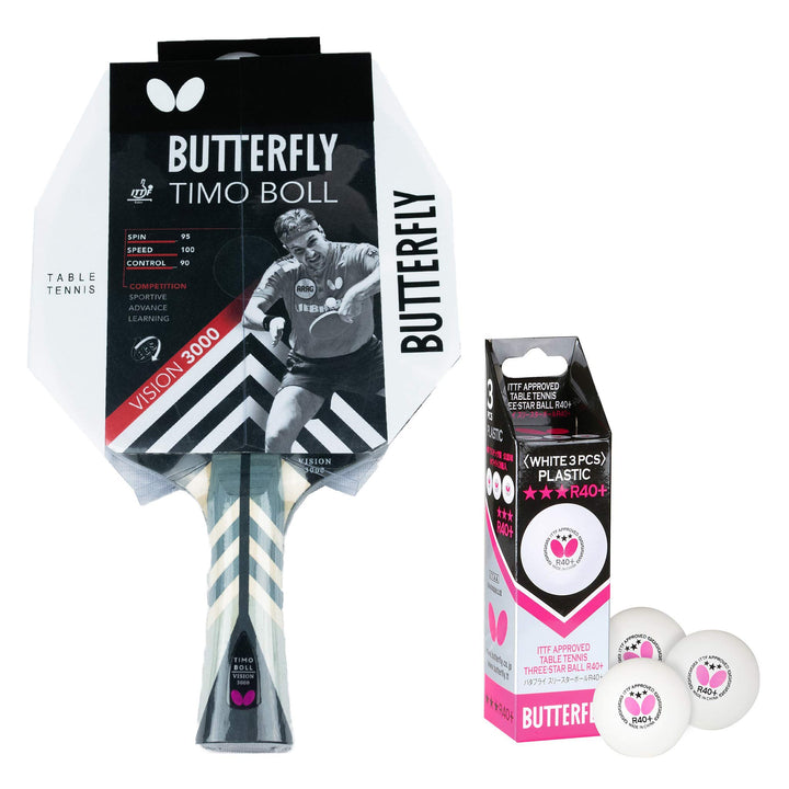 Butterfly® Timo Boll Vision 3000 Tischtennisschläger | Tischtennis Racket Bat TT Profi Wettkampfschl