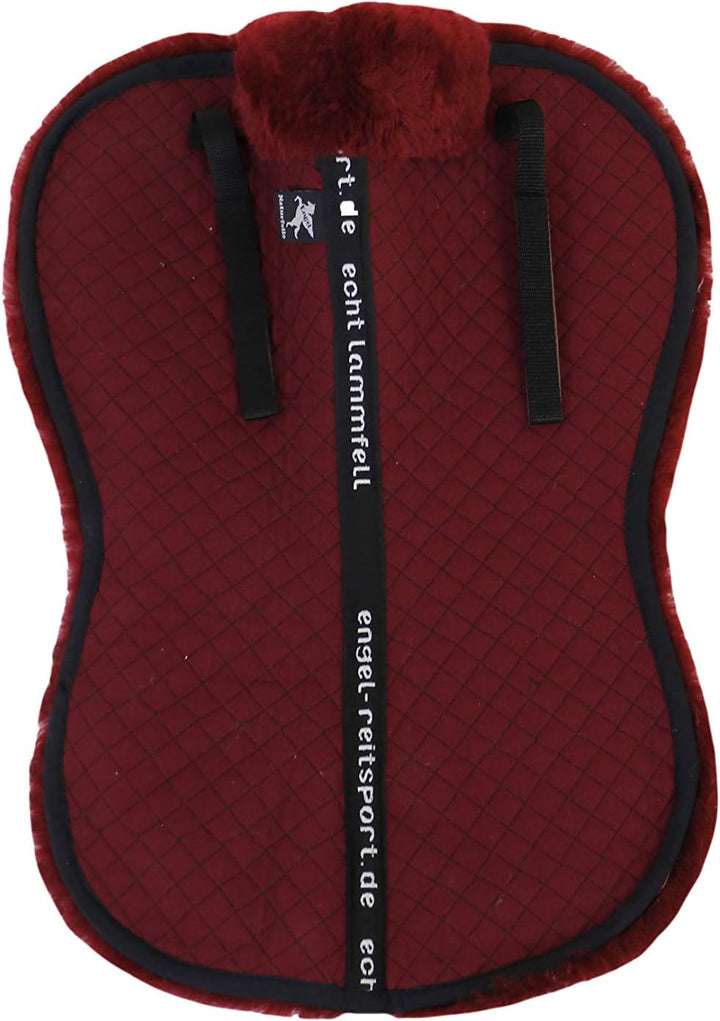 Engel Reitsport Lammfell Sattelkissen SAKIS1 mit Fellrand vorne bordeaux-bordeaux S, bordeaux-bordea