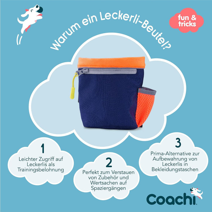 Coachi Train & Treat Bag, Beutel, geräumiges Leckerli-Fach, Reissverschlussfach, Kordelverschluss, s