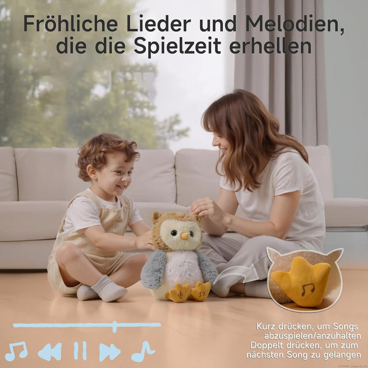 Eule Kuscheltier, Singende Interaktives Eule Stofftier, Plüschtier Elektronisches Nachsprechendes al