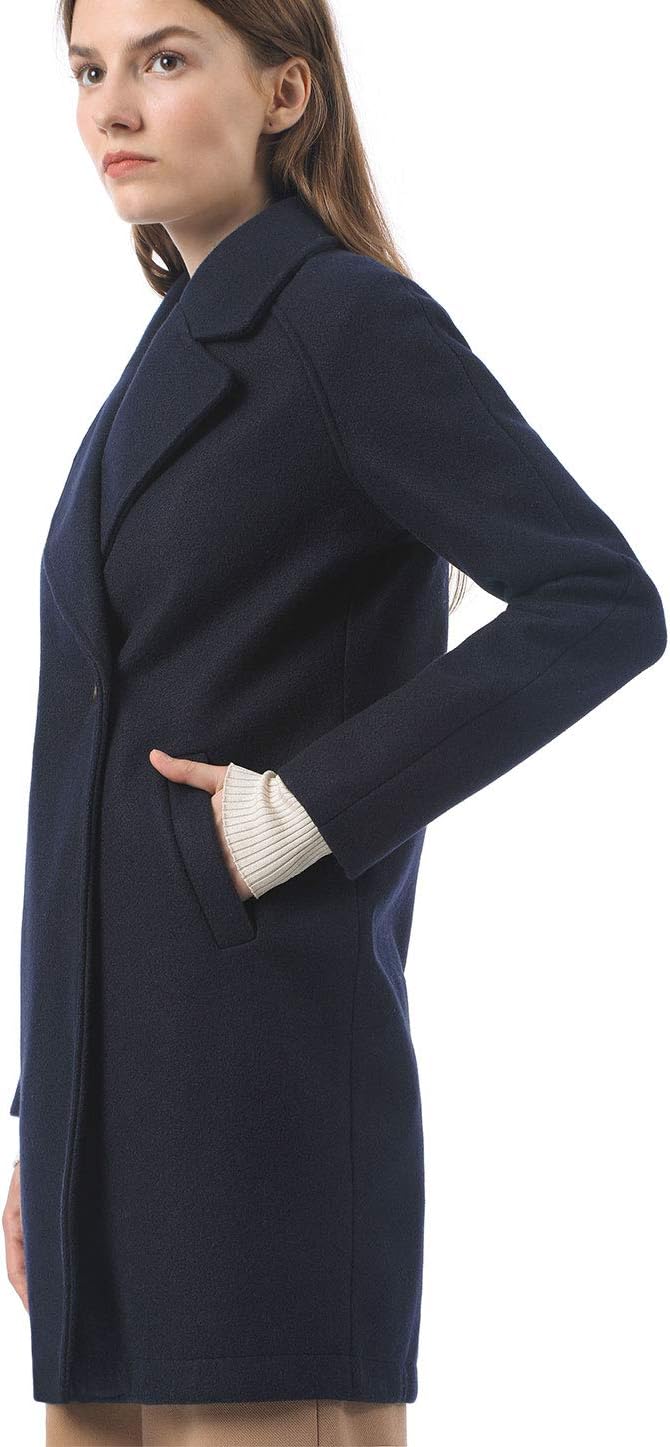 Allegra K Damen Coat Mantel M Blau, M Blau