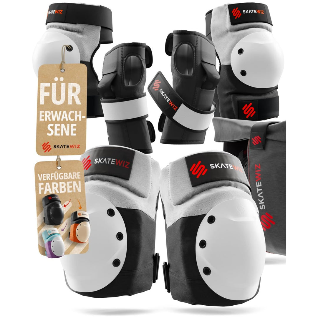 SKATEWIZ Inliner Schoner Schlittschuhe Damen - Handschoner, knie und ellenbogenschützer Erwachsene -