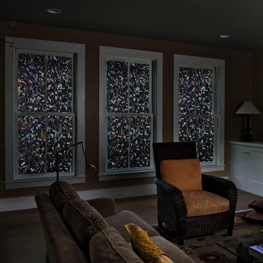LEMON CLOUD Fensterfolie - Sichtschutzfolie Fenster Blickdicht von Aussen, Statisch Selbsthaftend So