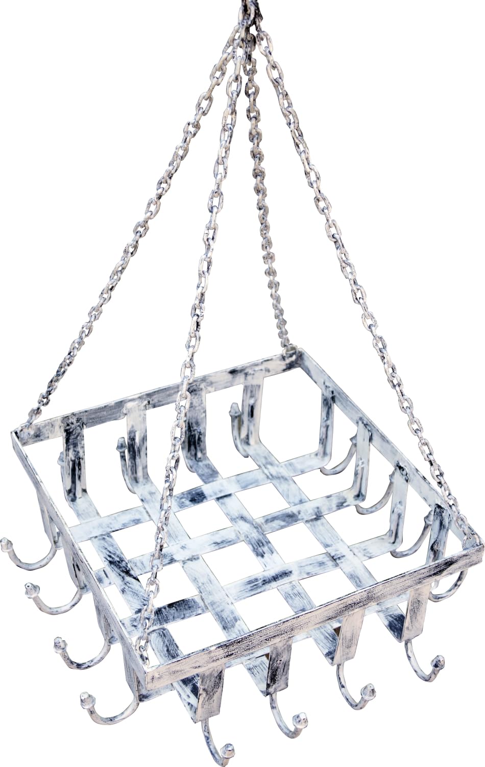 GURU SHOP Metall Korb, Küchenablage, Obstkorb, Weiss, 15x45x45 cm, Küchenaccessoires, Sonstiges