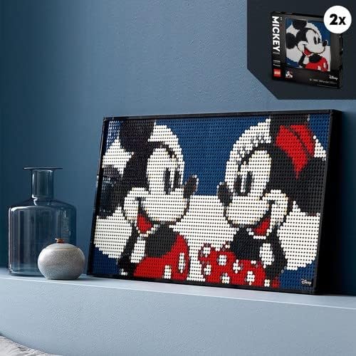 LEGO 31202 Art Disney's Mickey Mouse Set, Poster, Wanddekoration, Dekorationsideen, Geschenkidee für