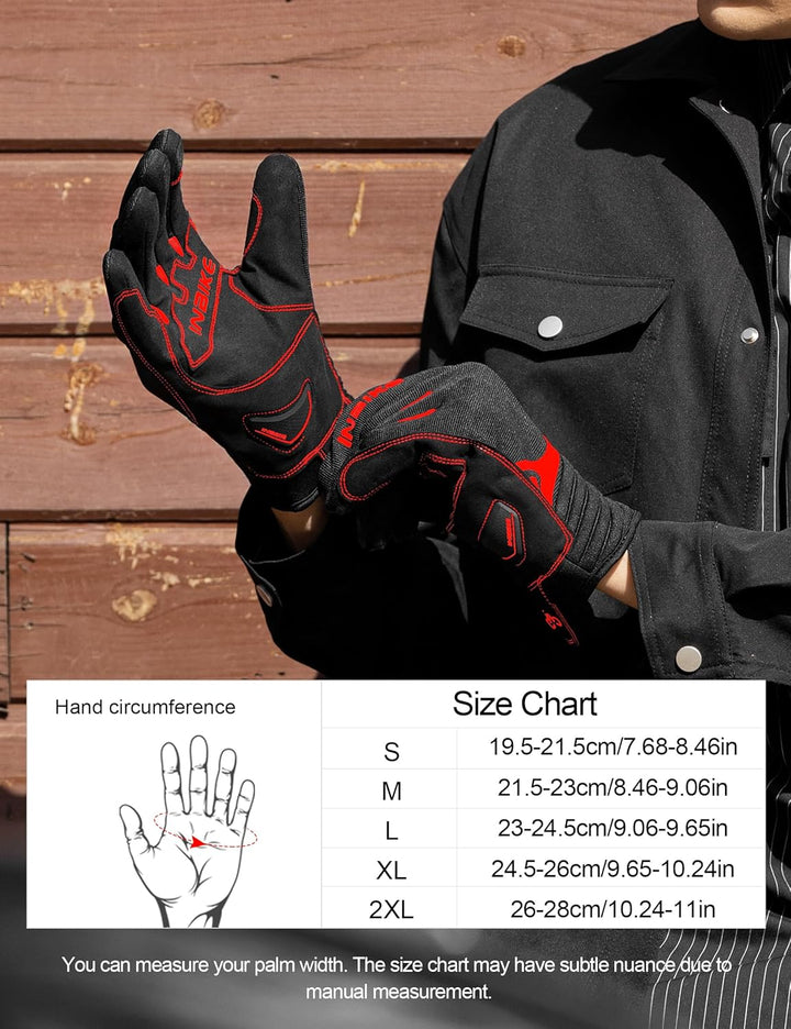 INBIKE Winter Motorradhandschuhe Wasserdicht Warm Winddicht mit Harter Schutz Motocross Motorrad Han