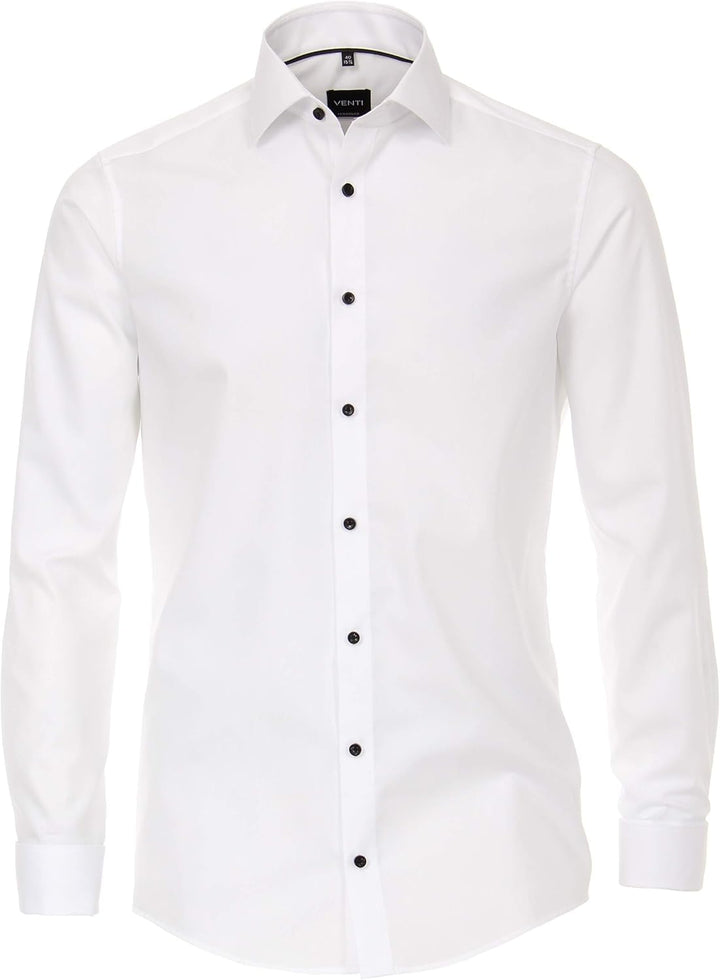 Venti Herren Popeline Hemd uninah 001980 Modern Fit 41 Weiss, 41 Weiss