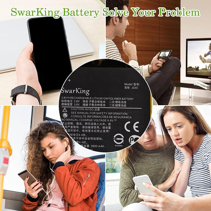 SwarKing Ersatz Akku Kompatibel mit JG40 Moto G7 Plus XT1965 with Toolkit