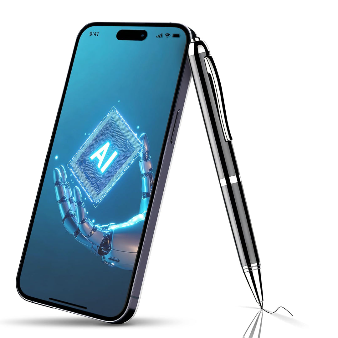KI Digitales Diktiergerät mit Stift, 32GB Sprachrekorder mit Echtzeit-Transkription & Übersetzung, 1