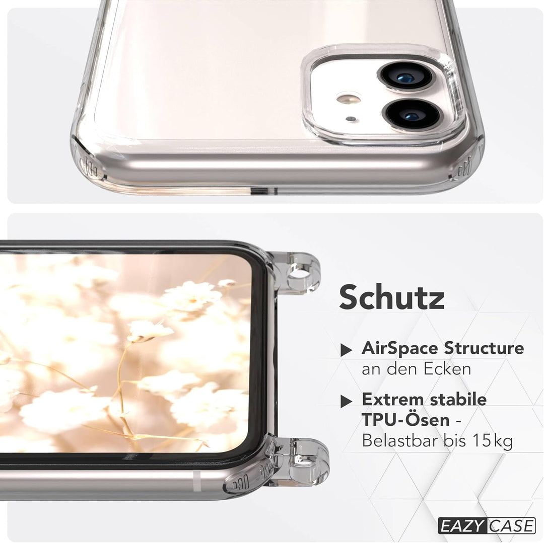 EAZY CASE Handykette - Verstellbares Taschenband kompatibel mit iPhone 11, Schulterriemen, Handykord