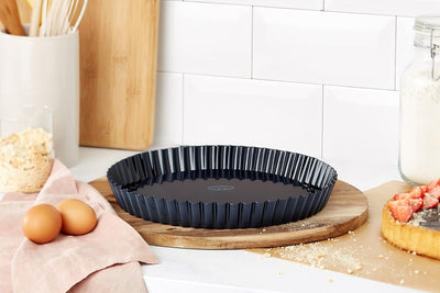 Dr. Oetker Brotbackform 35 cm Back-Liebe Emaille – 35er Kasten Kastenform in Dunkelblau & Obstkuchen