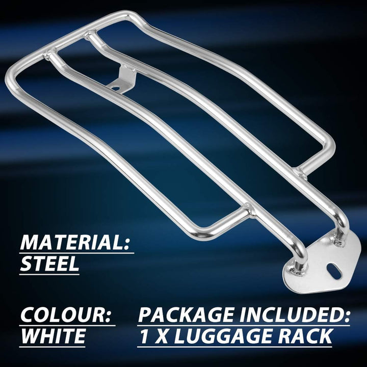 KATUR Motorrad Gepäckträger Unterstützung Regal Passt Hinten Solo Sitz 280mm (11 ") Silber Für Harle