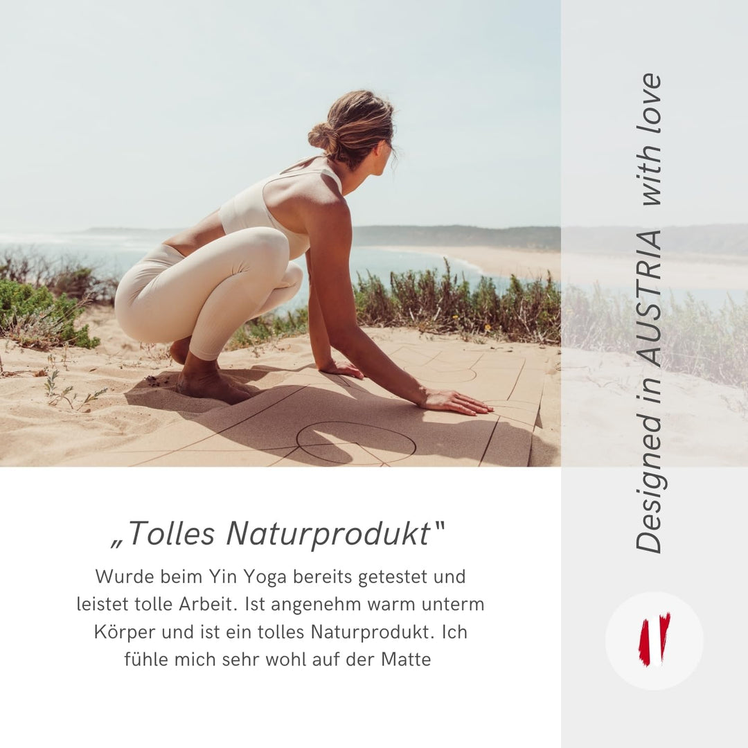 Lotuscrafts Yogamatte ARISE CORK - Rutschfeste Sweat Proof Oberfläche - 100% Recycelbare Materialien
