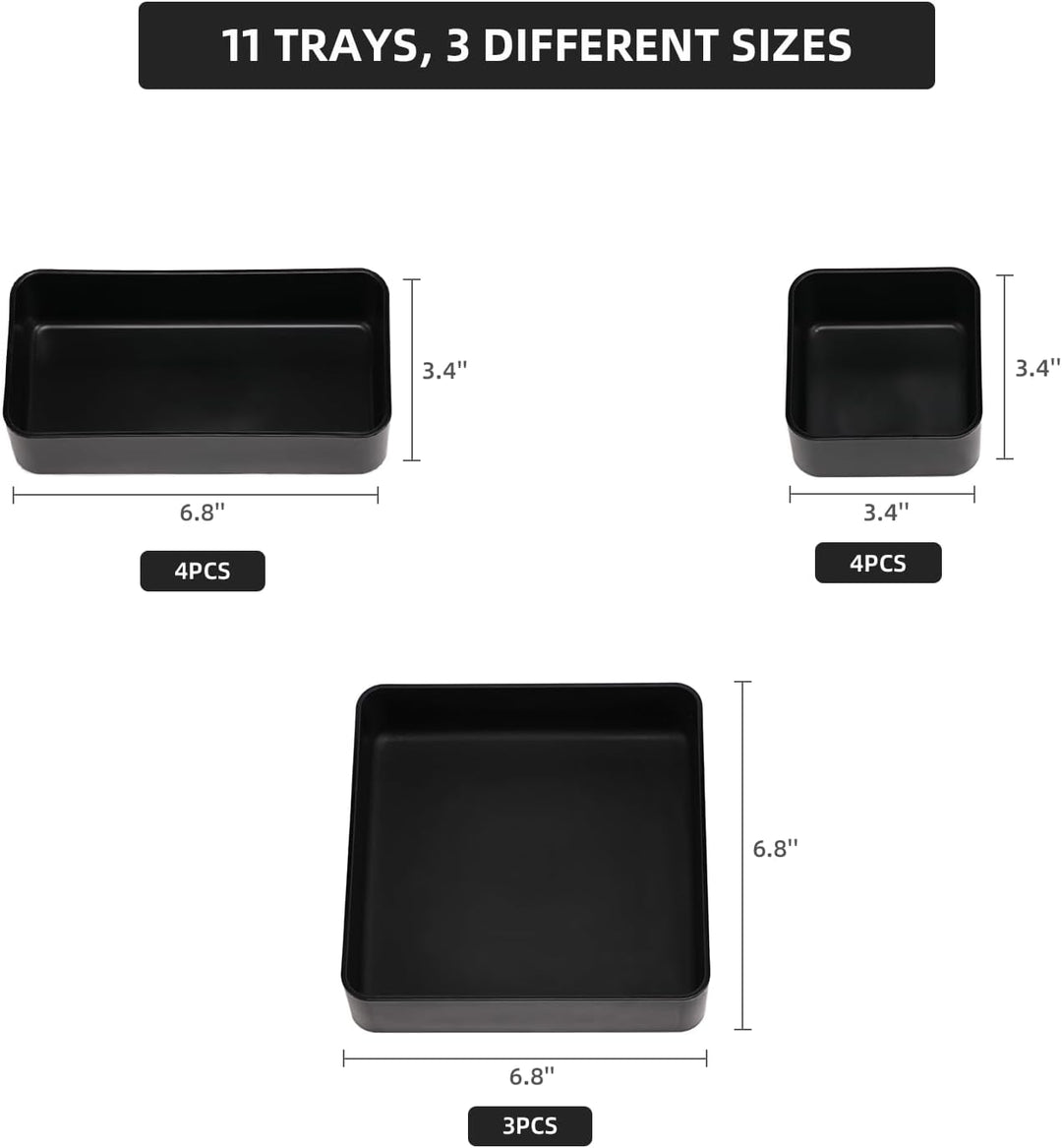 Stapelbares Schubladen-Organizer-Set, verschiedene Grössen, Schreibtisch-Schubladen-Organizer, Ablag