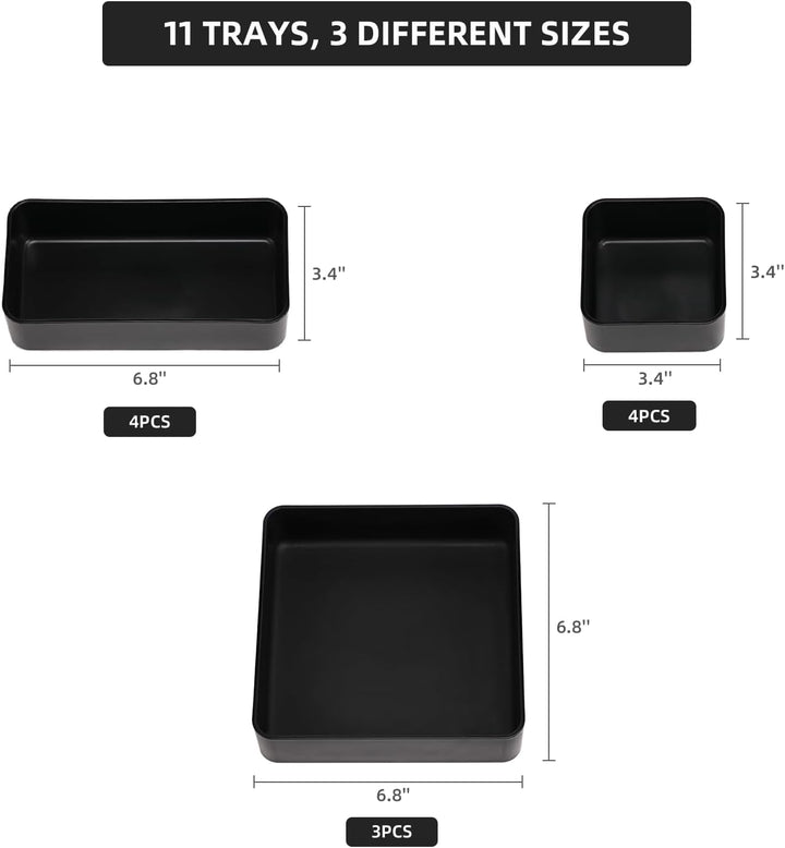 Stapelbares Schubladen-Organizer-Set, verschiedene Grössen, Schreibtisch-Schubladen-Organizer, Ablag