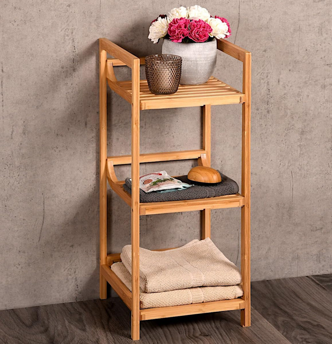 Kesper | Regal, Material: Bambus, Masse: B 30 x H 70 x T 30 cm, Farbe: Braun | 19435