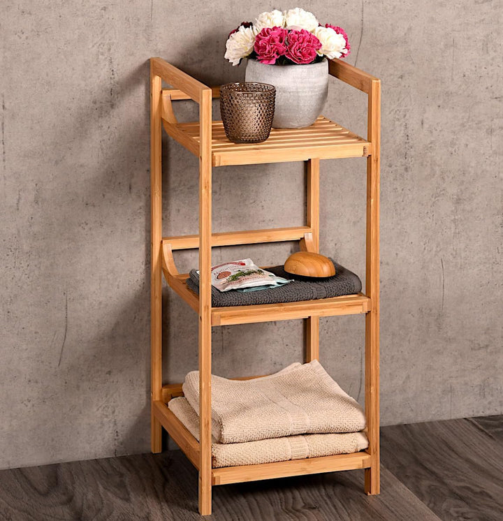 Kesper | Regal, Material: Bambus, Masse: B 30 x H 70 x T 30 cm, Farbe: Braun | 19435