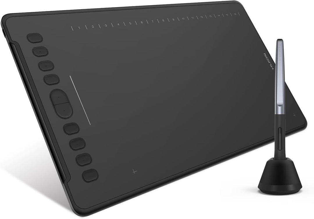 HUION Inspiroy H1161 Grafiktabletts, 11x6 Zoll Zeichentablett mit 10 Benutzerdefinierten Express-Tas