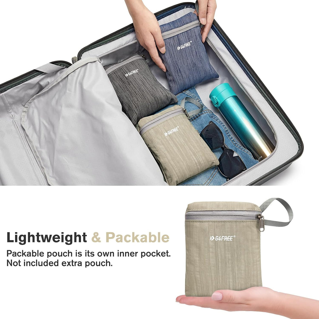 G4Free 10/15/20L Faltbarer Rucksack Klein, Wanderrucksack Leicht, Tagesrucksack Damen Herren für Wan