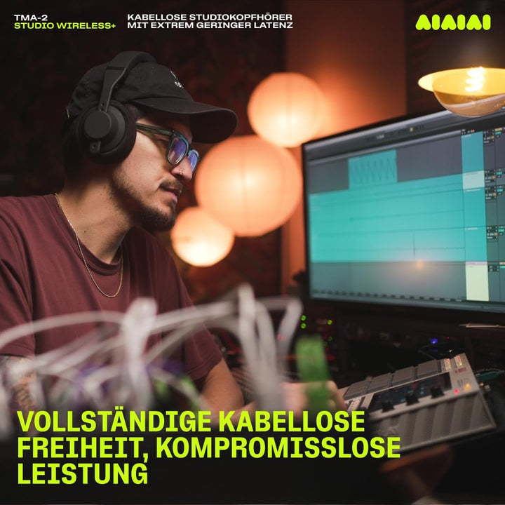 AIAIAI TMA-2 Studio Wireless+ Black Headphones - Premium Bluetooth Kopfhörer Over Ear - Professionel