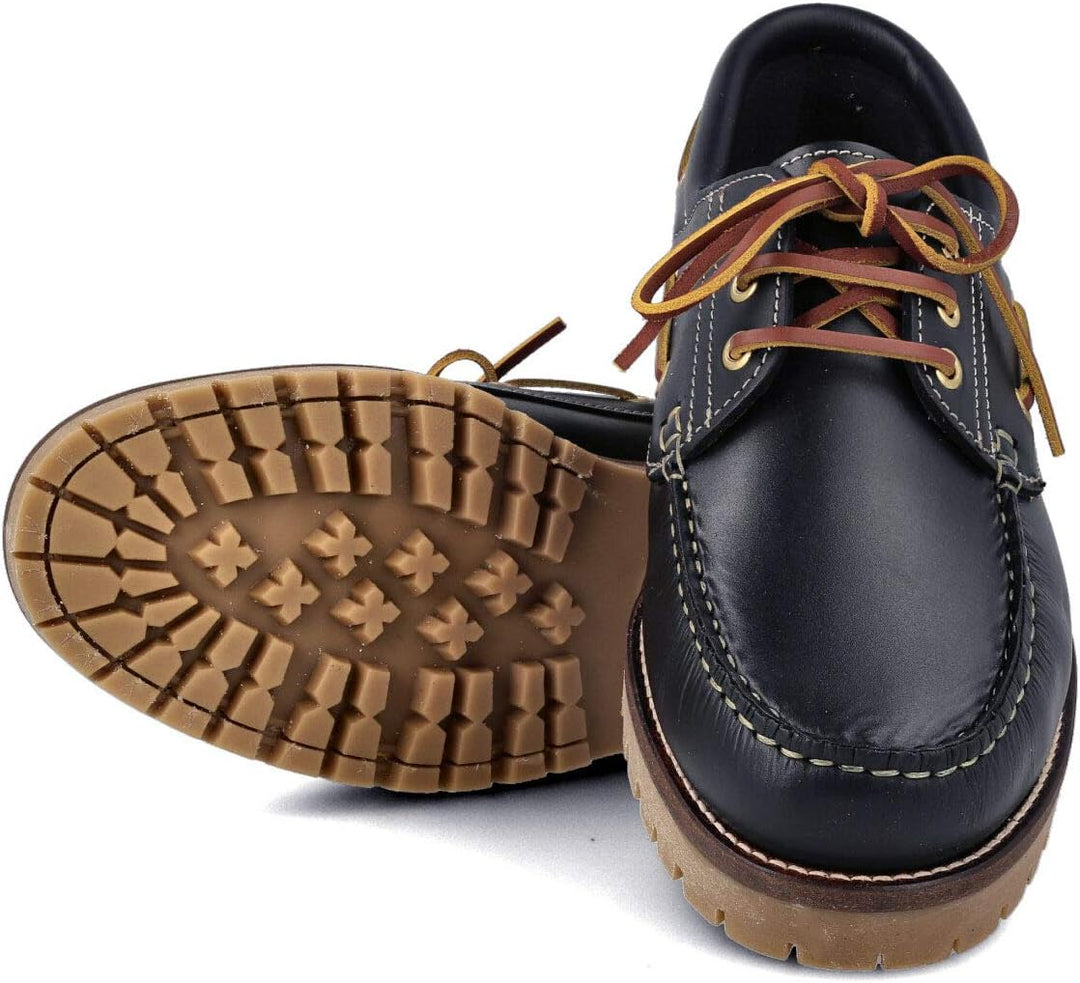 PAYMA - Herren Damen Kinder Bootsschuhe Segelschuhe Mokassins aus Seahorse Geölt Leder 3 Eye Classic