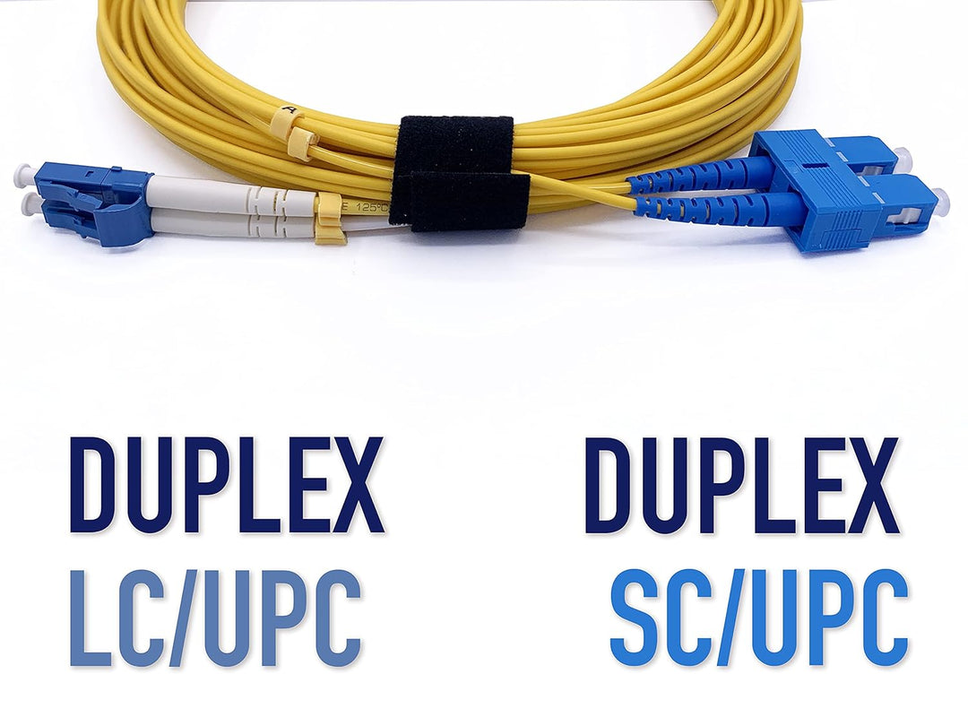 Elfcam® - 50m Glasfaserkabel SC/UPC auf LC/UPC OS2 Duplex-Monomode 9/125μm LSZH (50 m, 1 Stück)