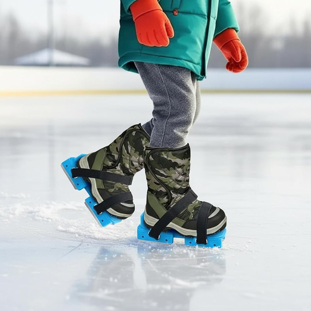 Jorzer 1 Paar Kleinkind-Schlittschuhe, verstellbare Kinder-Schlittschuhe mit starker Gürtelschnalle