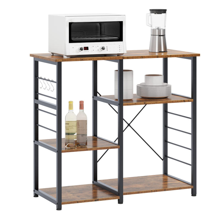 soges Bäckerregale Küchenregal Standregal Mikrowellenhalter Bäcker Regal Haushaltsregal mit 3 Ablage