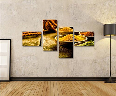 islandburner Bild Bilder auf Leinwand Gewürze Kochen Küche Orientalisch 4L XXL Poster Leinwandbild W