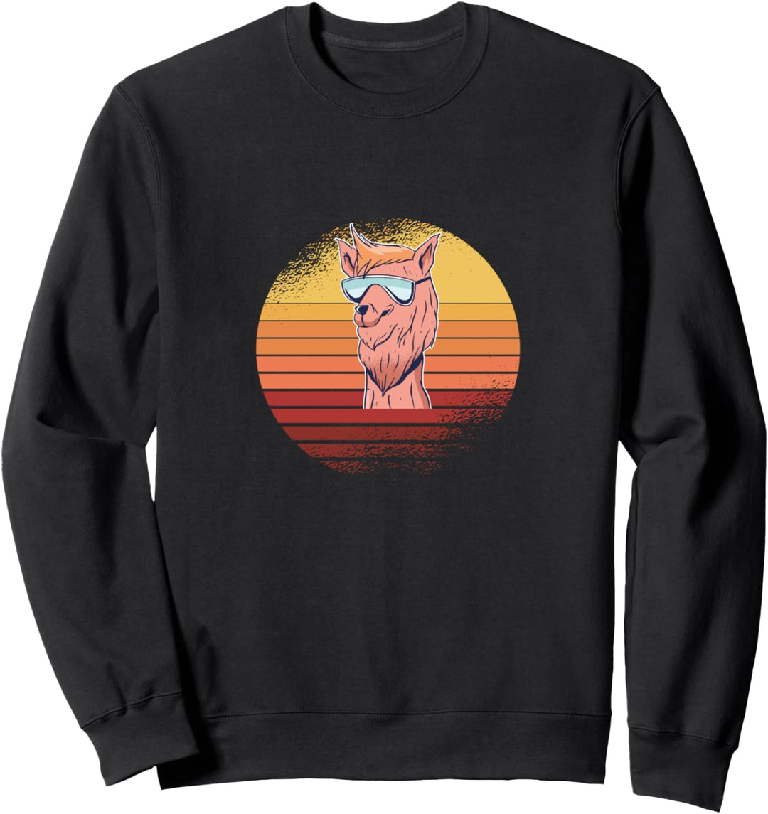 Alpaka Spruch Lustig Alpaca Vintage Retro Sonnenbrille Pako Sweatshirt