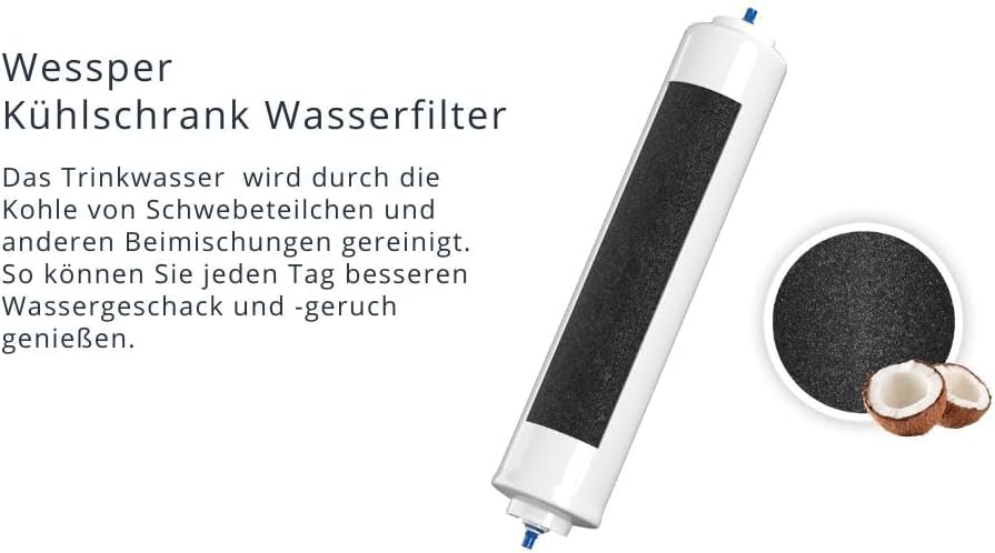 Wessper Wasser Filter für Kühlschrank, Ersatz Wasserfilter Kartuschen Kompatibel mit Samsung Side By