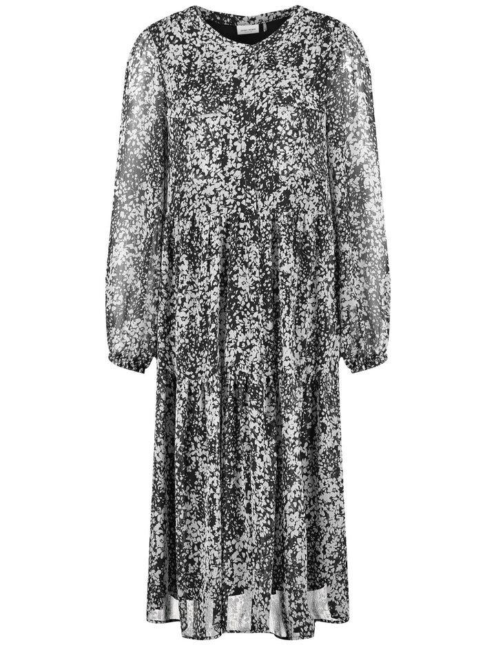 Gerry Weber Damen Kleid Gewebe 38 Schwarz/Ecru/Weiss Druck, 38 Schwarz/Ecru/Weiss Druck