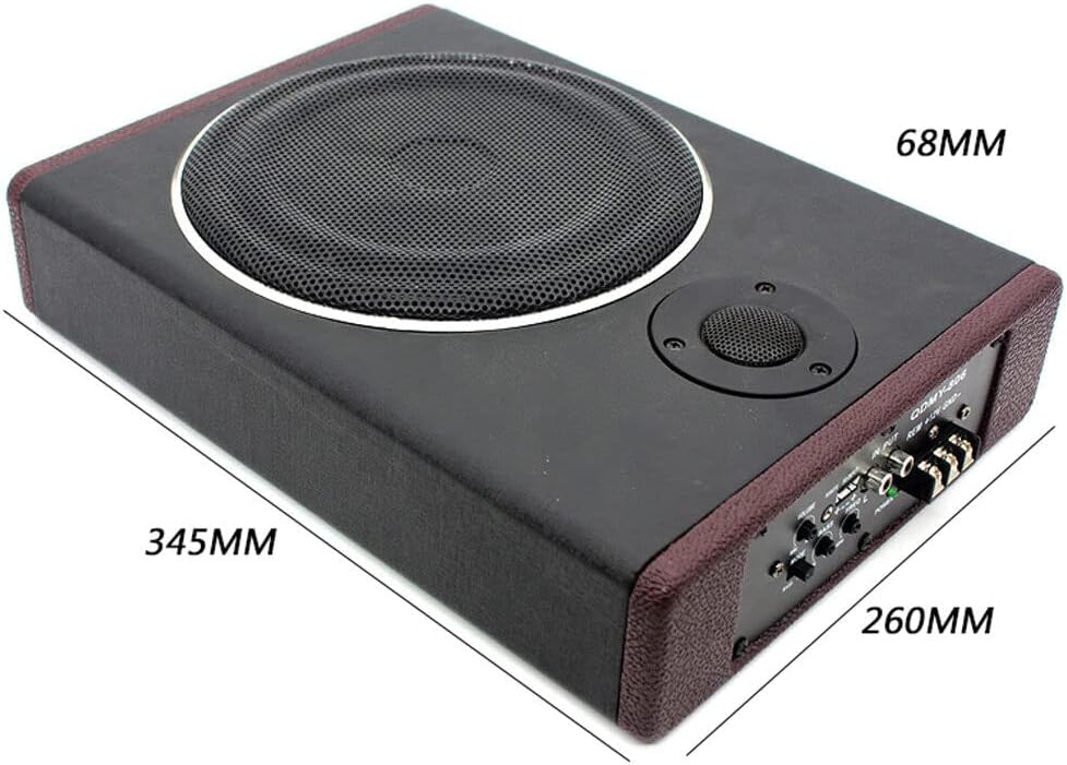 Subwoofer Flach Car Aktiv Bass Lautsprecher, Auto Ultra-Kompaktes aktives Set Unter Sitz Aktiv, mit