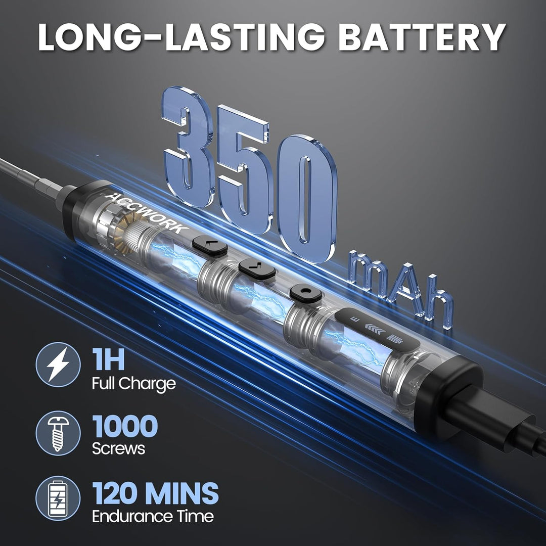 Elektrischer Schraubendreher, 78 in 1 Präzisions Electric Screwdriver mit 72 Magnetischen S2 Bits 5