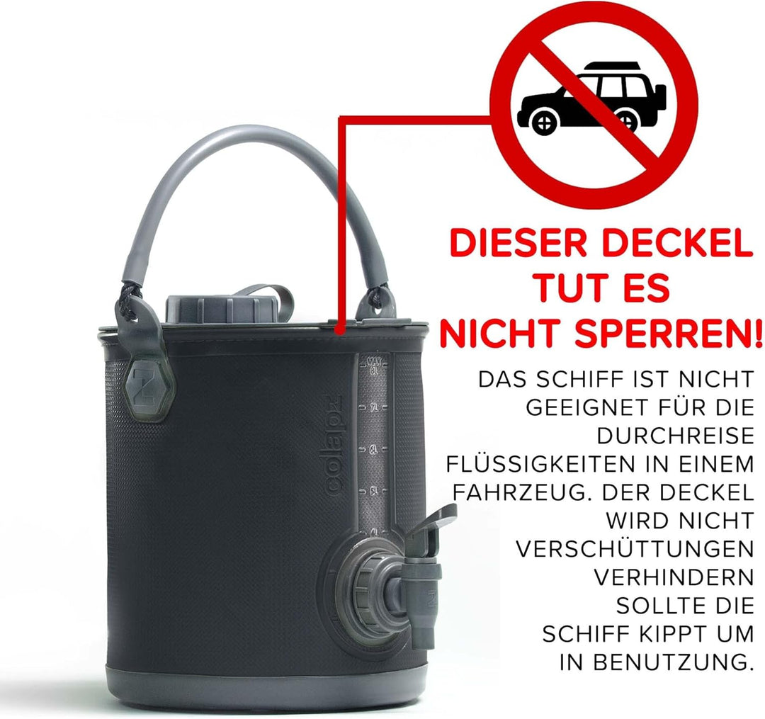 Colapz 2-in-1 Faltbarer Wasserkanister mit Hahn – BPA-freier Trinkwasserbehälter &amp; Falteimer für Cam