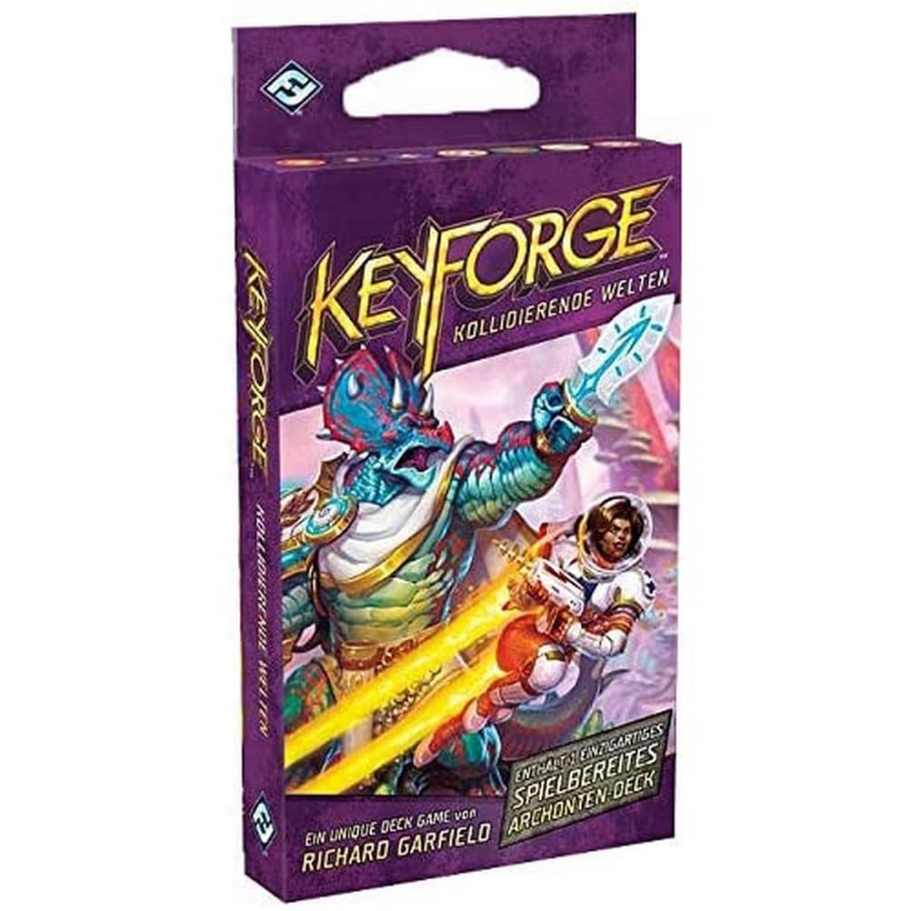 Asmodee Keyforge: Kollidierende Welten - Einzeldeck, Erweiterung, Kartenspiel, Deckbau, Deutsch, Key