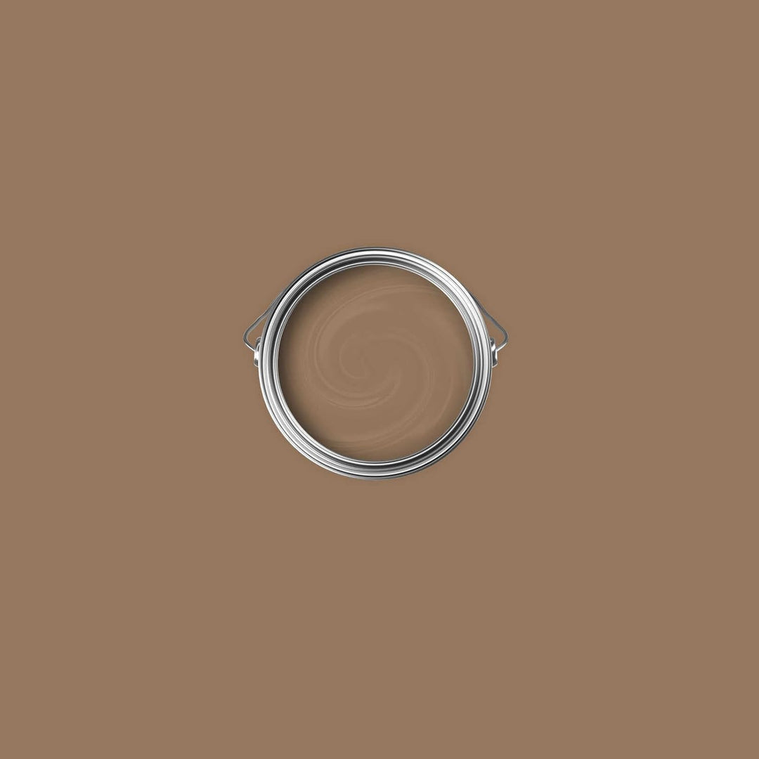 New Walls Premium Wandfarbe Braun, Nussbraun Liquid Luxury Dispersionsfarbe für Innenräume – 1 L 100