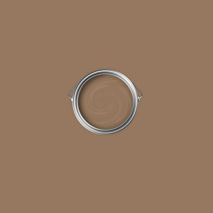 New Walls Premium Wandfarbe Braun, Nussbraun Liquid Luxury Dispersionsfarbe für Innenräume – 1 L 100